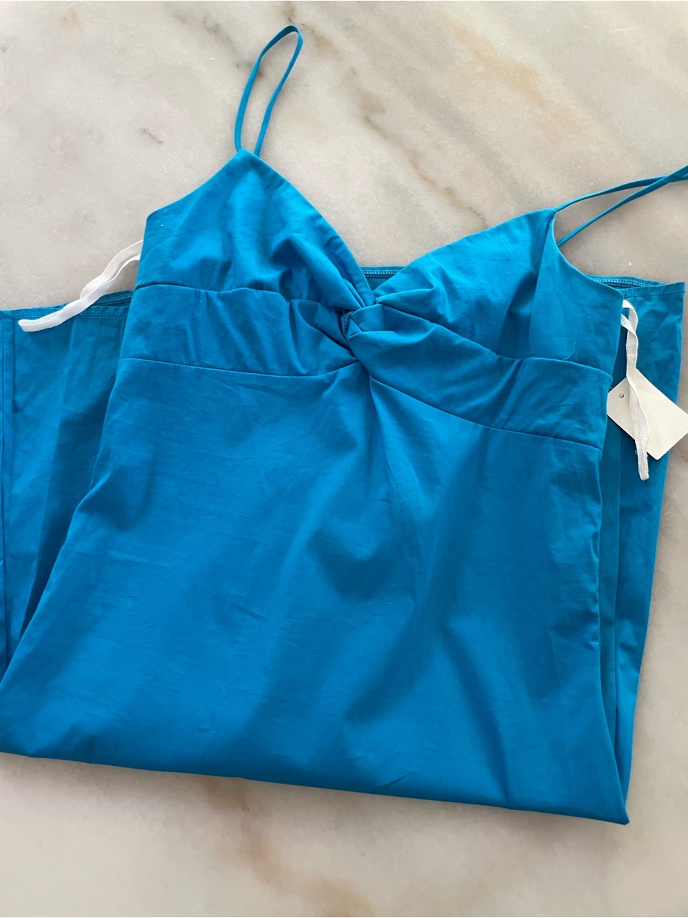 Bright Blue Women's Spaghetti Strap dress Y2K size L